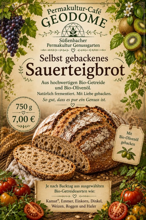 Selbst gebackenes Sauerteigbrot