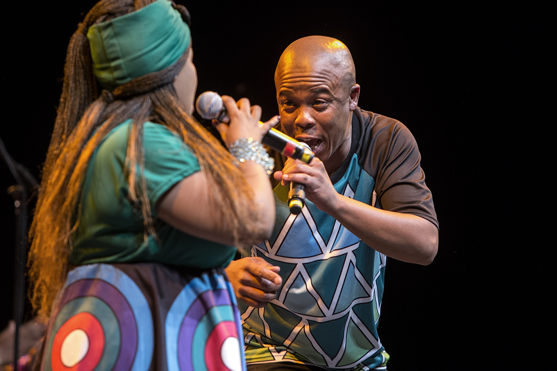 Soweto Gospel Choir from South Africa in full voice at the Grazer Stadthalle, Voices of Spirit 2016, Graz