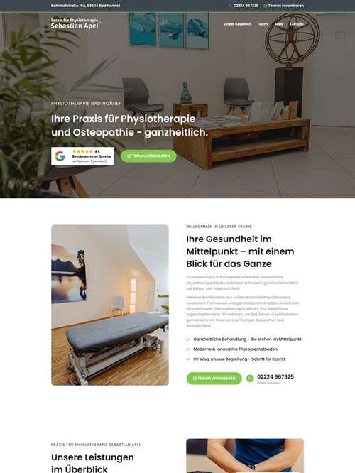 Website von Physio Apel