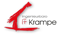 Rotes, stilisiertes "L" mit Text "Ingenieurbüro Krampe" in Grau.