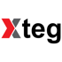 Rotes, schwarzes und graues Xteg-Logo.