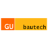 Logo: „GU bautech“ in Weiß und Schwarz auf orange-gelbem Hintergrund.