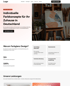 Eine Webseite mit Titel "Individuelle Farbkonzepte für Ihr Zuhause in Deutschland", einem Gemälde auf einer Staffelei, und Textblöcken über Farben und Leistungen.