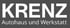 Logo: KRENZ Autohaus und Werkstatt in weißer Schrift auf grauem Hintergrund.