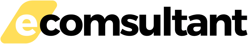 econsultant logo: "e" in yellow trapezoid, "consultant" in black text.