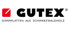 Rotes quadratisches Logo mit einem schwarzen diagonalen Strich in der oberen rechten Ecke auf schwarzem Hintergrund.