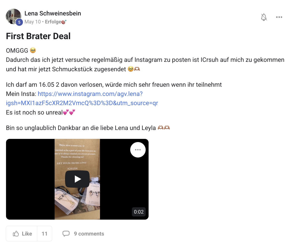Lena ICrsuh Deal