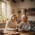Betreuungskraft mit Seniorin