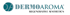 Dermoaroma Logo mit den Wörtern "DERMOAROMA Regenerative Aesthetics" in blaugrüner und schwarzer Schrift.