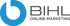 Blaues Logo, das einen unvollständigen Kreis mit einem „b“ im Inneren und dem Text „BIHL ONLINE-MARKETING“ zeigt.