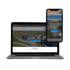 Die Website von "Knabl Autoreparatur" auf einem Laptop und Smartphone zeigt das Logo und die Überschrift "Thomas Knabl - Lackierer & Autospengler".