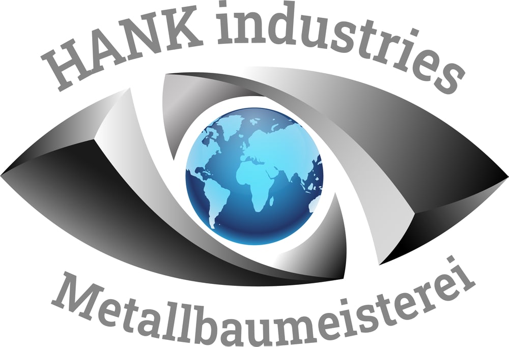 Logo der HANK industries GmbH, Fachbetrieb für Rohrleitungsbau und Schweißtechnik in Cottbus.