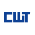 Blaues CWT-Logo in fetter, geometrischer Schrift auf schwarzem Hintergrund.