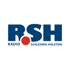 RSH Radio Schleswig-Holstein Logo: Blauer Text "RSH", "RADIO" und "SCHLESWIG-HOLSTEIN", roter Punkt.