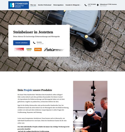 Webseite von Steinbeisser