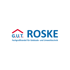 G.U.T. ROSKE Logo: rotes Dach über G.U.T., blauer Text "ROSKE Fachgroßhandel für Gebäude- und Umwelttechnik"