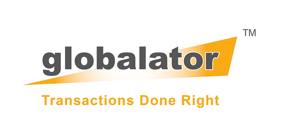Globalator logo with "Transactions Done Right" slogan and an orange stripe.