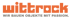 Wittrock Logo: „Wittrock“ in Orange, darunter „WIR BAUEN OBJEKTE MIT PASSION.“ in Grau auf dunklem Hintergrund.