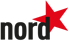 Black "nord" text with a red star replacing the "o".