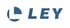Blaues LEY-Logo mit einem stilisierten L in einem Kreis links und dem Schriftzug LEY rechts.