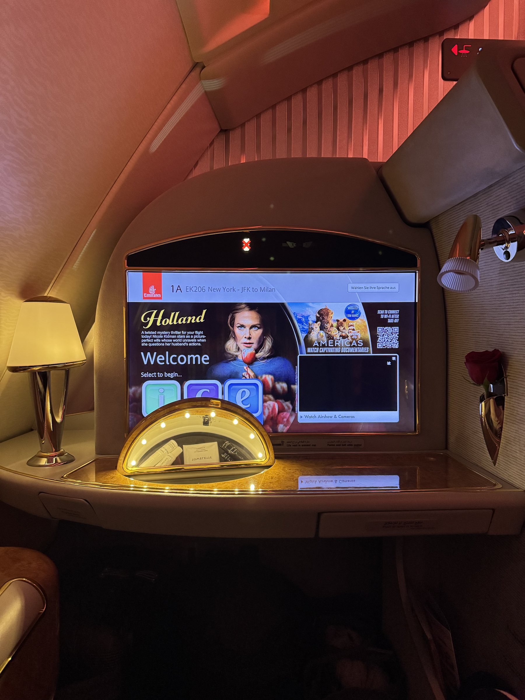 Emirates First Class Suite an Bord eines A380