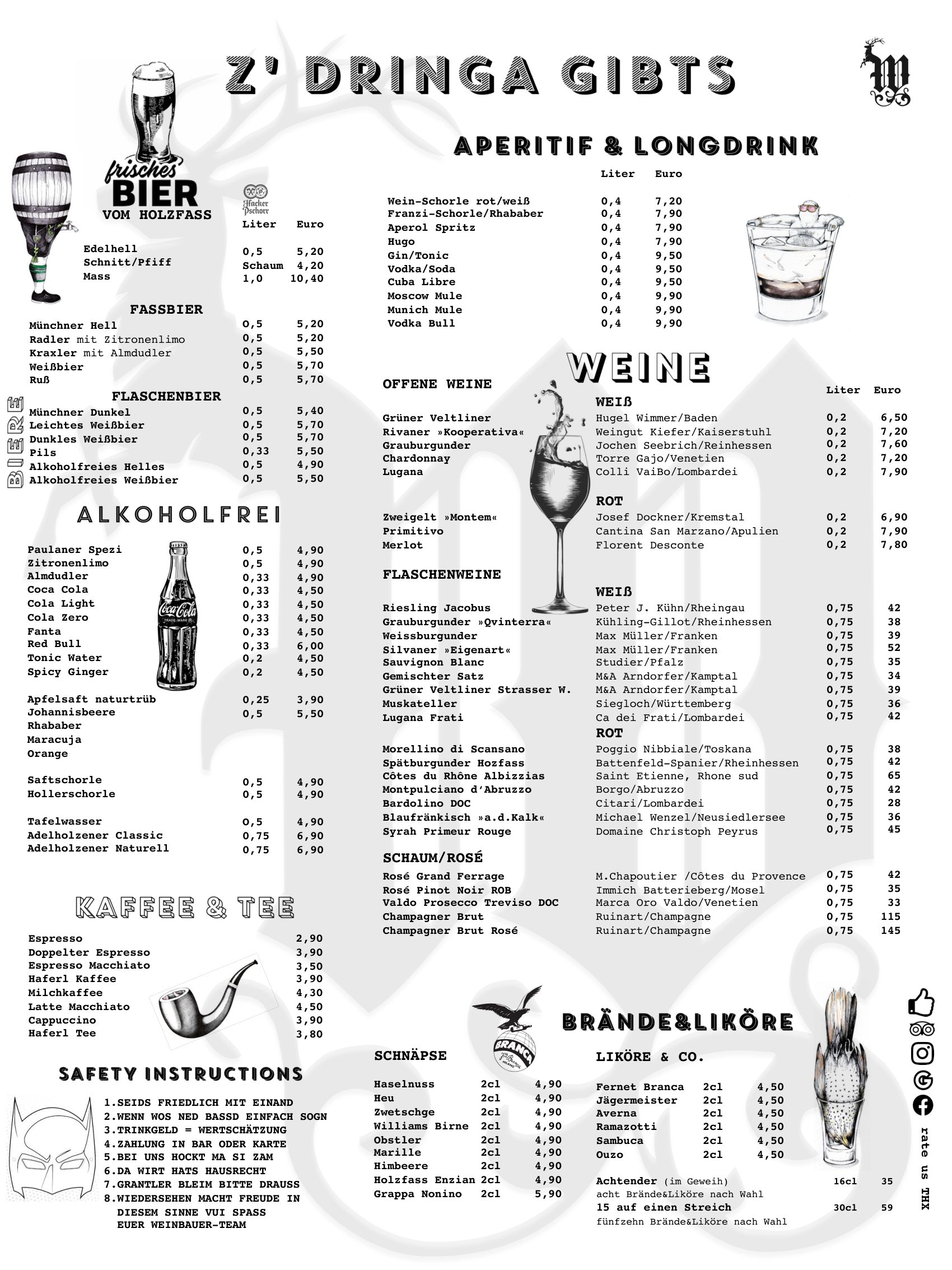 Speisekarte Gasthaus Weinbauer München-Schwabing – Seite 2 von 2