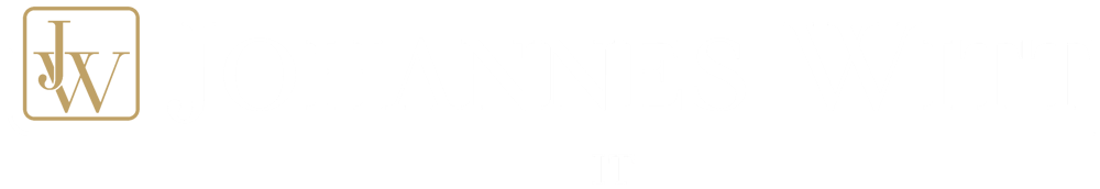 Logo von Johannes Witt IT, mit goldenem "JW" in einem Kasten auf grünem Grund.