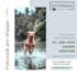 Brauner Hund rennt durch Wasser, spritzt und schaut nach vorne. Text: "Fotowalk am Wasser, 03. JUNI 2026 ABENDS MÜNCHEN".