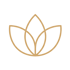 Goldene Linienzeichnung einer Lotusblüte auf schwarzem Hintergrund.