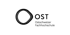 Logo der OST Ostschweizer Fachhochschule mit einem stilisierten O-förmigen Kreis und dem Text "OST Ostschweizer Fachhochschule".