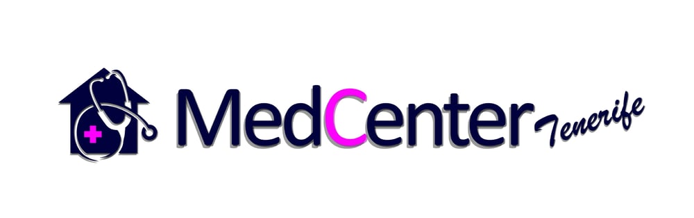 MedCenter Tenerife Logo mit Haus- und Stethoskop-Symbol.