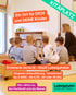 Erzieherin mit einer Kindergruppe und dem Text: Ein Ort für dich und deine Kinder.