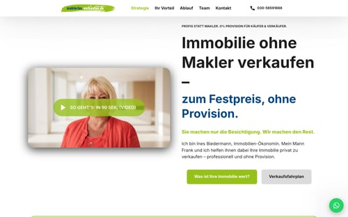 Webseite von Maklerlos verkaufen