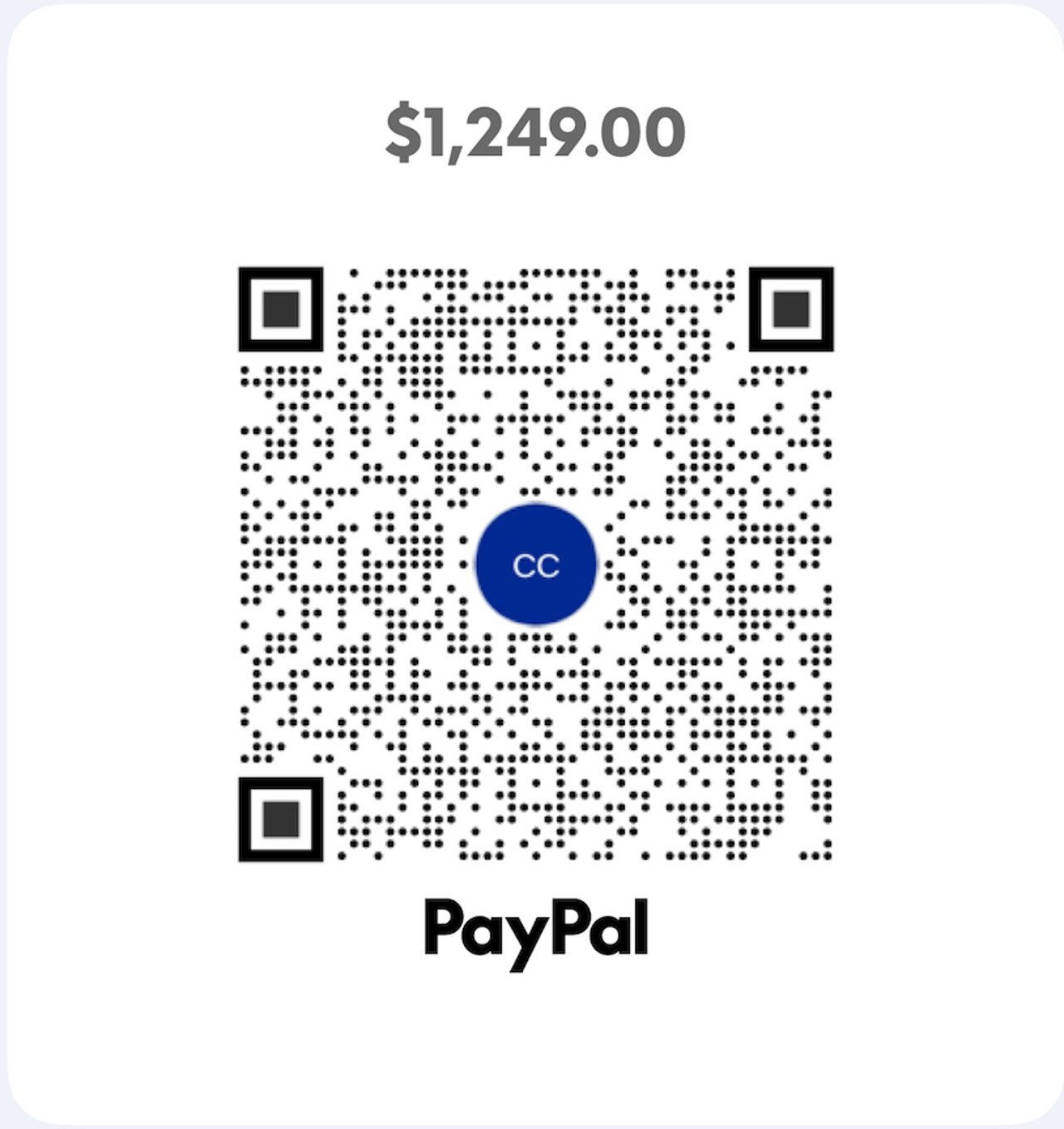 PayPal payment QR code