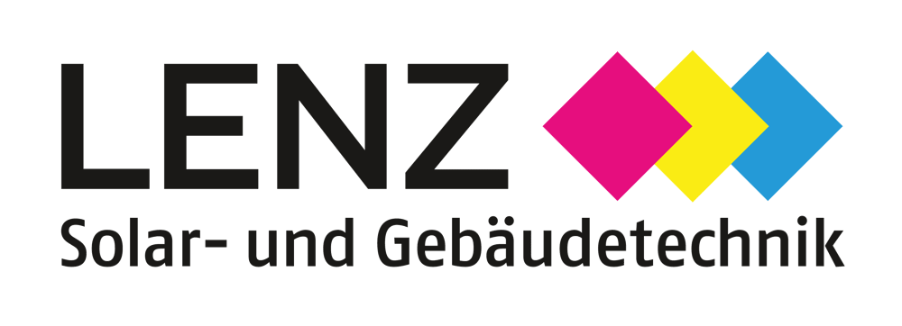 Lenz Solar- und Gebäudetechnik Logo mit farbigen Pfeilen