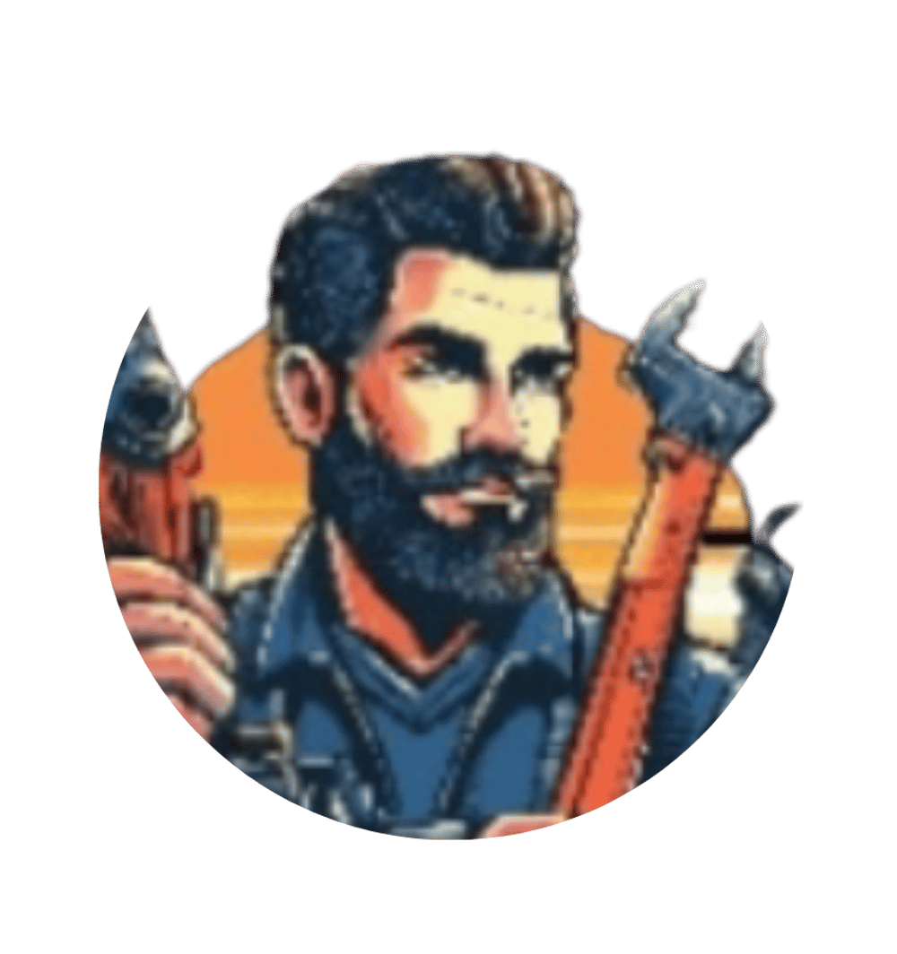 Logo: Bärtiger Mann mit Werkzeugen, umgeben von Text "O&Z Haushaltsgeräte Berlin & Umgebung".