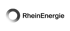Logo von RheinEnergie: schwarzer Schriftzug RheinEnergie mit einem silbernen Kreis daneben.