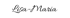 Der Text „Lisa-Maria“ in schwarzer Schreibschrift auf dunkelgrünem Hintergrund.