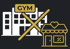 Ein durchgestrichenes Fitnessstudio und ein Geschäft mit einem Herzsymbol darüber.