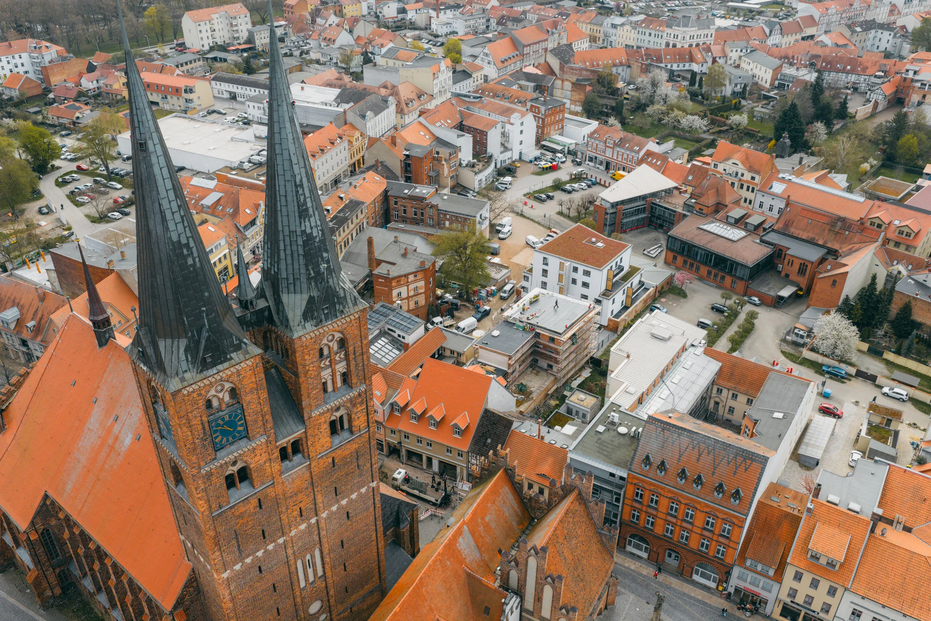 Stadt und Architektur aus der Luft