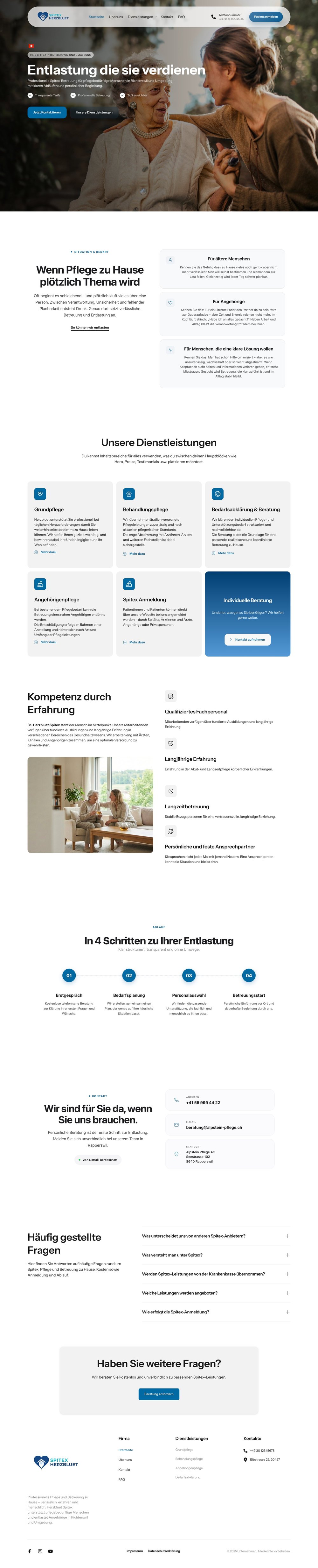 Herzbluet Spitex GmbH: Unternehmenswebsite.