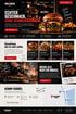 Website des Grillwerk Imbiss mit Burger-Fotos, Speisekarte, Standortkarte in Luzern und dem Slogan Echter Geschmack.