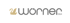 Wörner 1864 Logo mit goldenem Schwan-Symbol und grauem Schriftzug auf schwarzem Hintergrund.