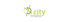 Logo von City Fitness mit einer grünen, stilisierten Person vor einem grauen Kreis auf schwarzem Hintergrund.