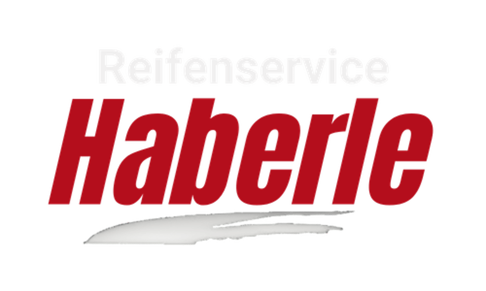 Der Text „Fahrzeughandel Haberle“ in Weiß und Rot auf grünem Hintergrund, mit einem weißen Strich darunter.