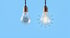 Two hanging light bulbs on blue, one with tangled wires, the other glowing with a clear filament, showing going from Burnout to Breakthrough 