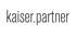 Logo mit dem Text "kaiser.partner" in dunkler Schrift auf grünem Hintergrund.