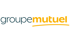 Logo von Groupe Mutuel: „groupe“ in Dunkelblau, „mutuel“ in Gelb mit gelbem Unterstrich.