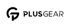 Schwarzes Logo mit einem stilisierten "G" und dem Text "PLUSGEAR" daneben.