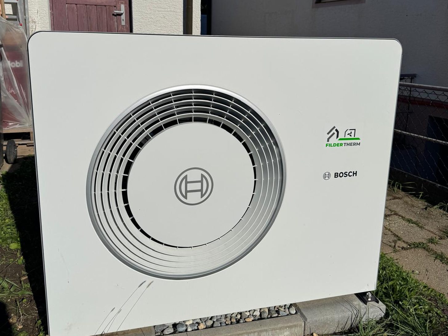Luftwärmepumpe am Einfamilienhaus